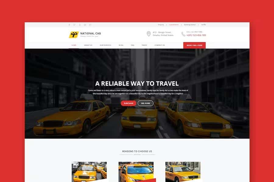 Taxi Cab - Responsive HTML Template