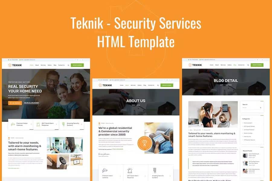 Teknik - Security Services HTML Template