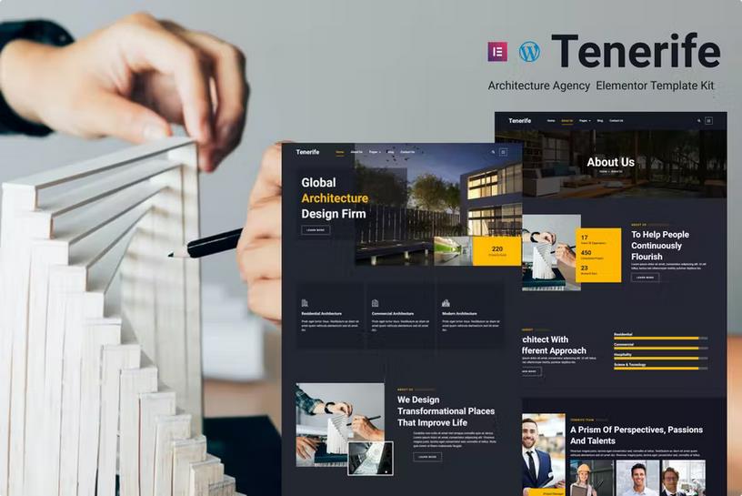 Preview image for Tenerife - Architecture Agency Elementor Template Kit