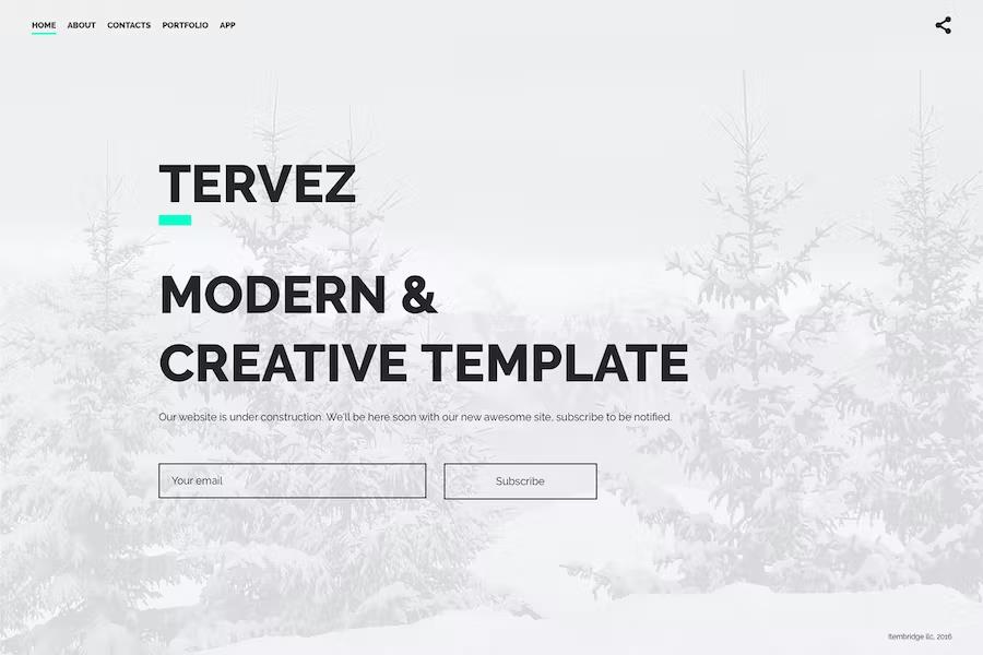 Tervez - Creative Coming Soon & Maintenance Mode Template