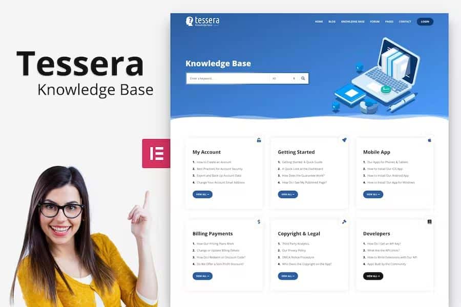 Tessera - Knowledge Base & Support Forum WordPress Theme