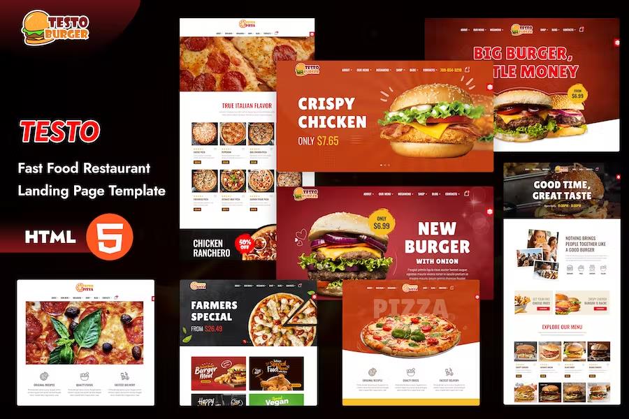 Testo - Pizza Caffe Restaurant Bootstrap 5 & 4 HTML Template