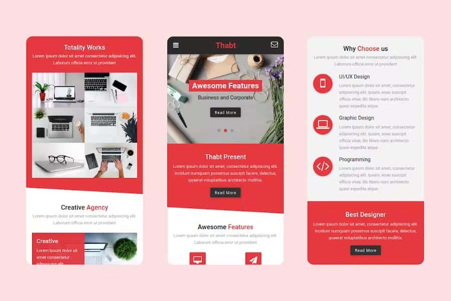 Thabt - HTML Mobile Template