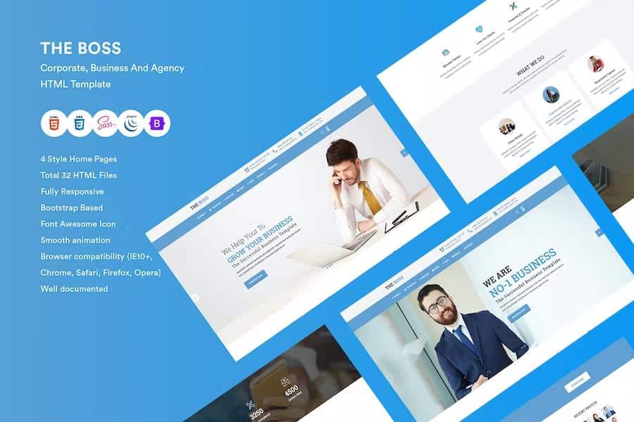 The Boss- Corporate & Business WordPress Theme