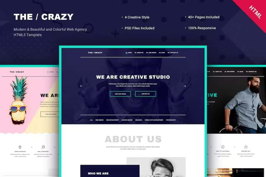 The Crazy - Creative Agency HTML5 Template