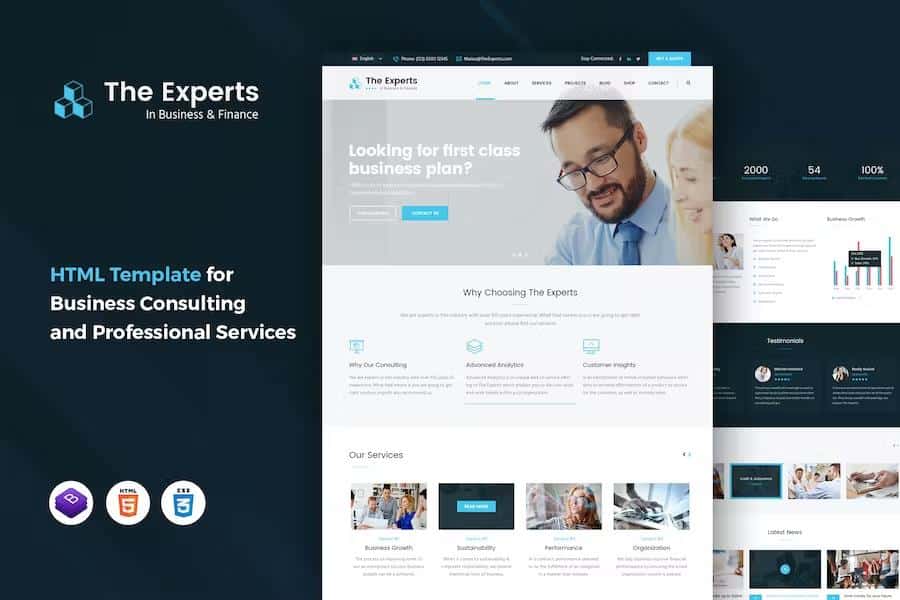 The Experts - Business Consulting and Professional Services HTML Template