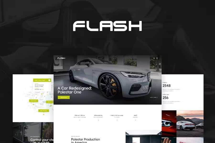 The Flash - Electric Car Supplier & Charging Station WordPress Theme