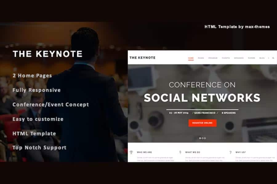 The Keynote - Conference Event HTML Template