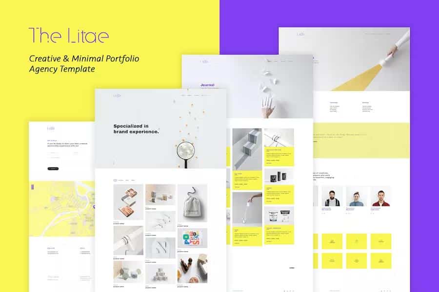 The Litae - Creative & Minimal Portfolio   Agency Template