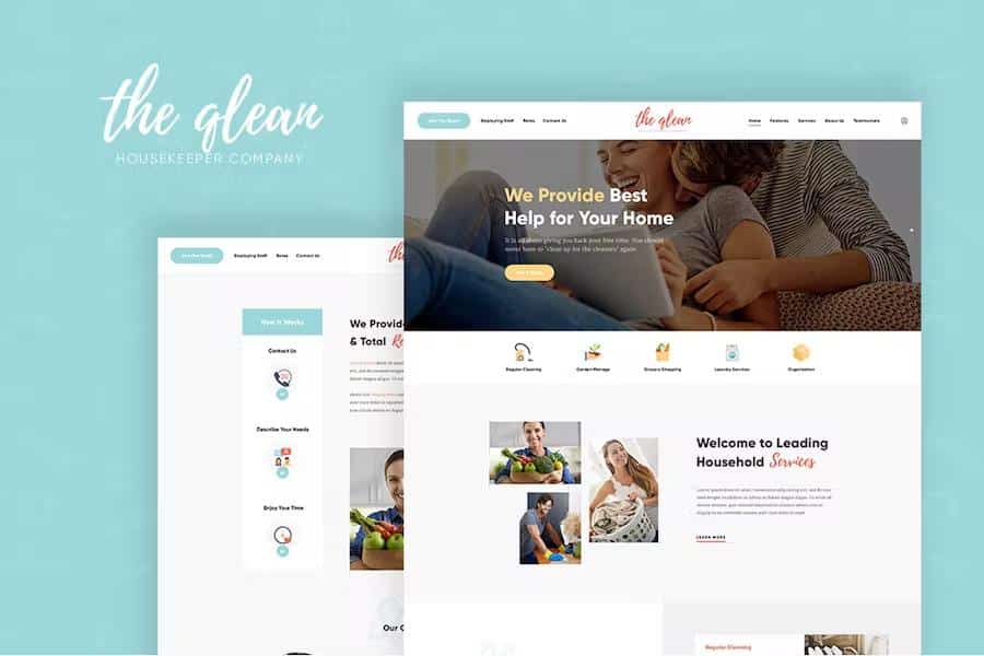 The Qlean - Housekeeping: Washing & Cleaning Company WordPress Theme