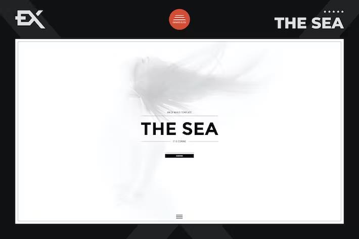 The Sea - Responsive Coming Soon Page product preview