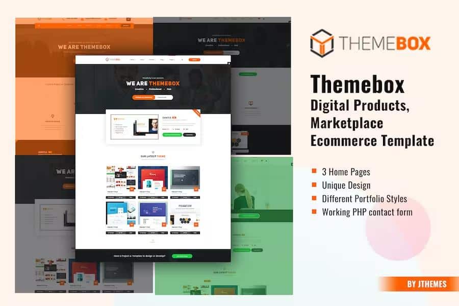 Themebox - Digital Products, Marketplace Ecommerce Template