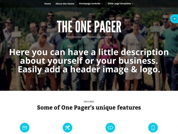 WooThemes The One Pager WooCommerce Themes