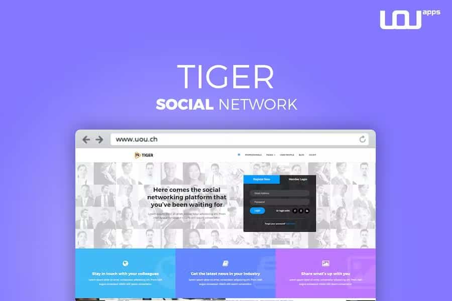 Tiger - Corporate Social Network Template