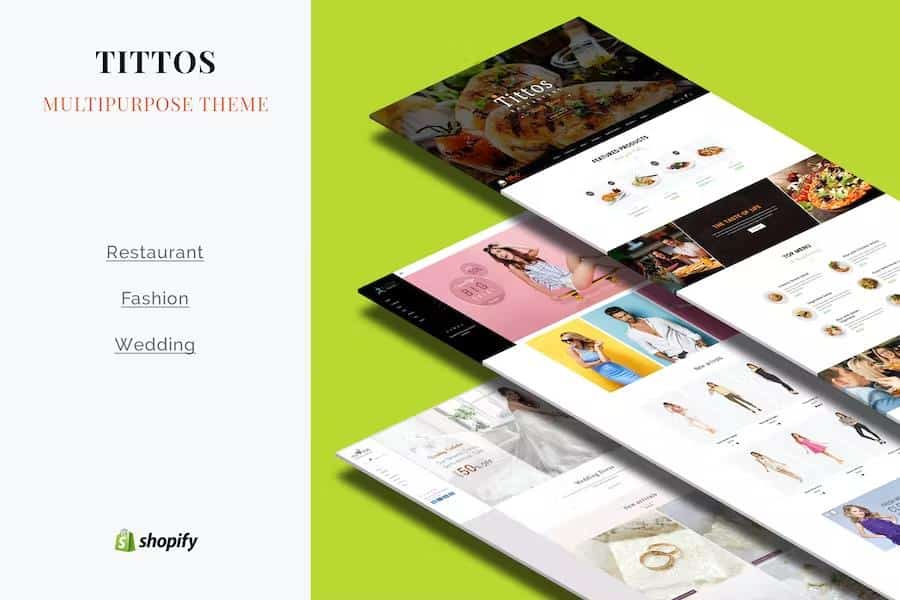 Tittos - Food Fashion, Wedding Shopify Theme