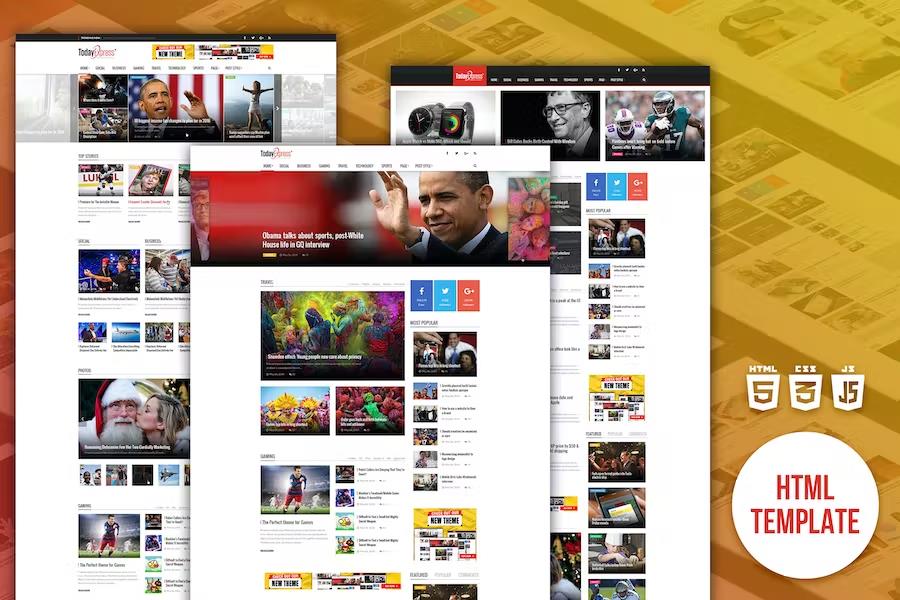 TodayExpress - News & Magazine HTML Template