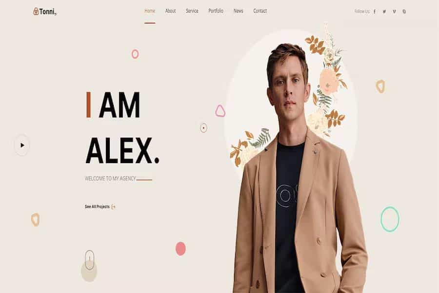 Tonni - Personal Portfolio HTML Template