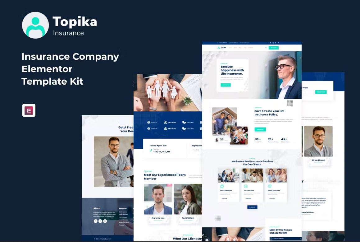 Topika - Insurance Agency Elementor Template Kit