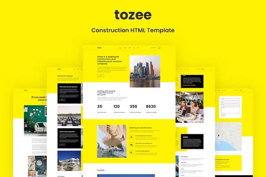 Tozee - Construction HTML Template