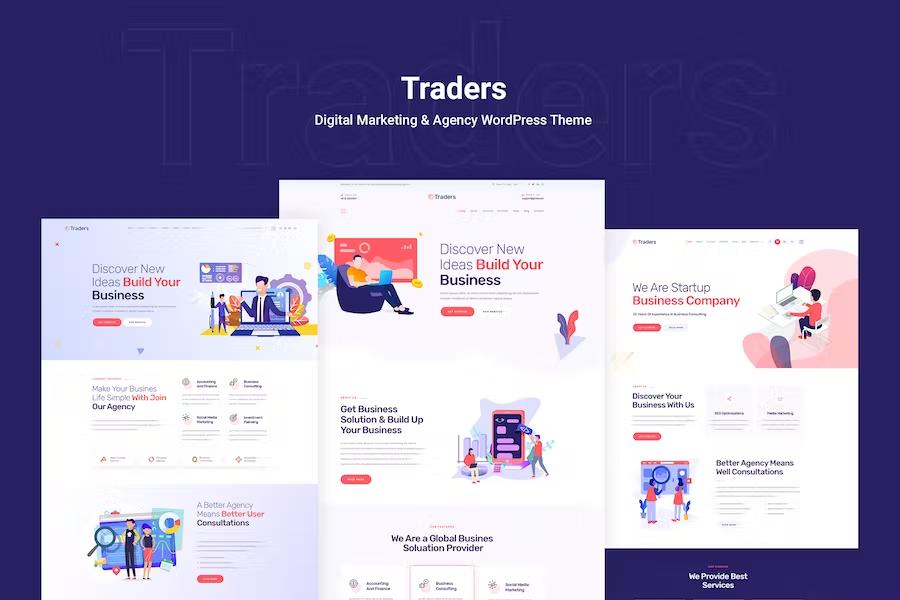 Traders - Digital Marketing & Agency WordPress Theme