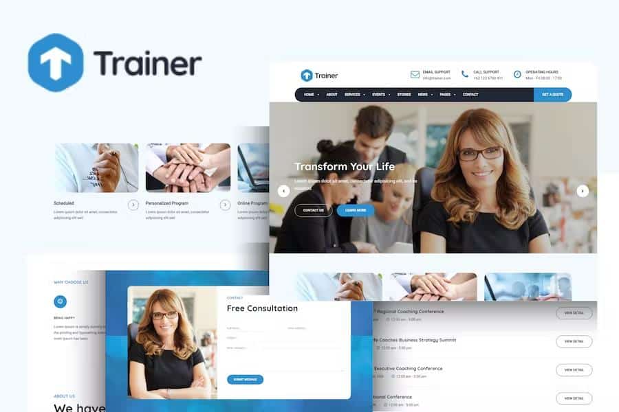 Trainer - Trainer, Mentor and Coach HTML Template