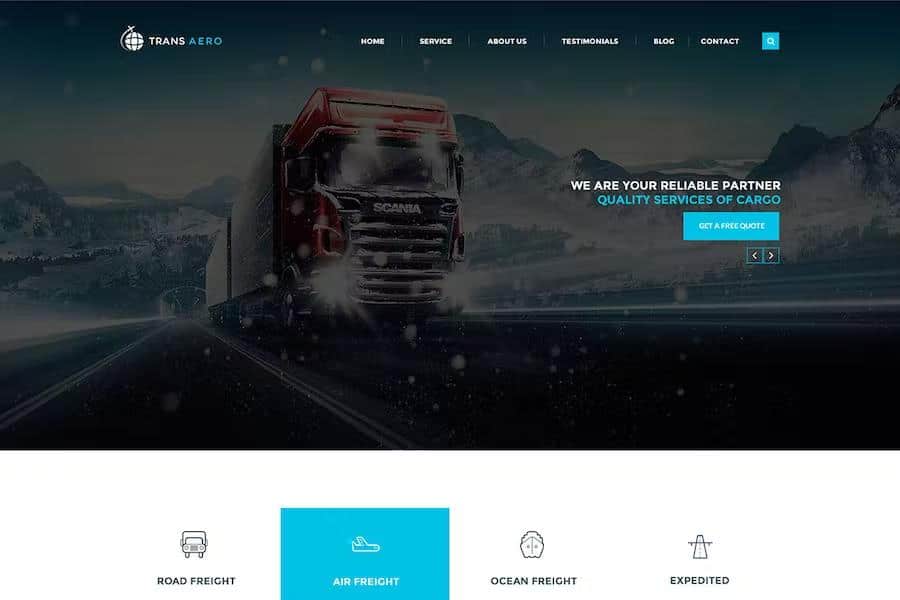 TransAero - Logistics HTML  Template