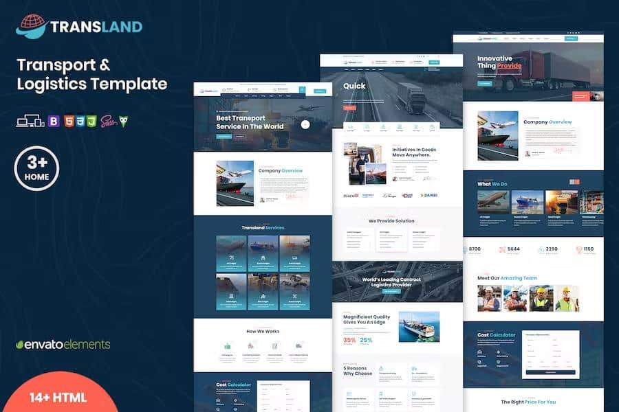 Transland - Transportation & Logistics HTML Template