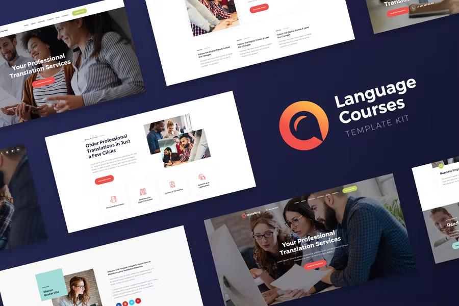 Translang -  Language Courses & Translation Services Elementor Template Kit listing image