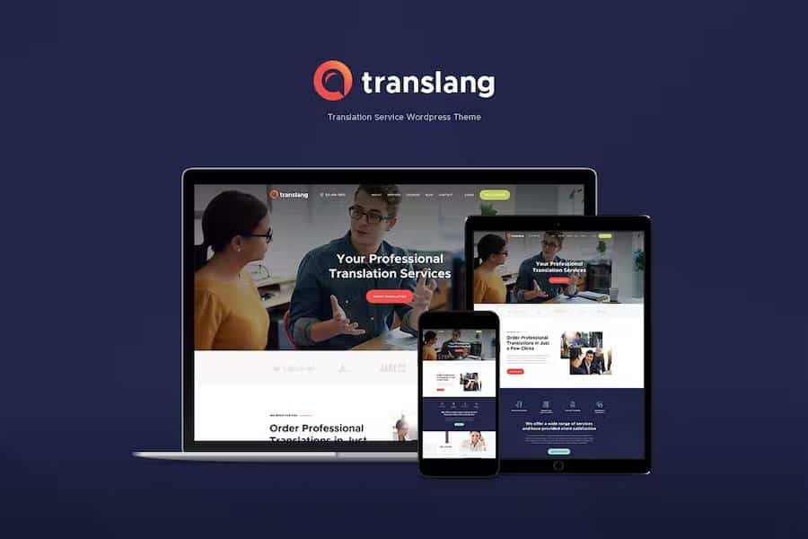 Translang - Translation Services & Language Courses WordPress Theme