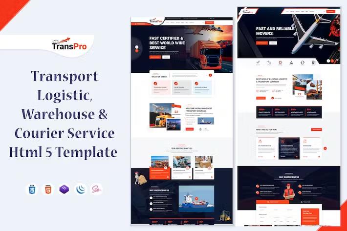 TransPro - Transport, Logistic, Warehouse Template product preview