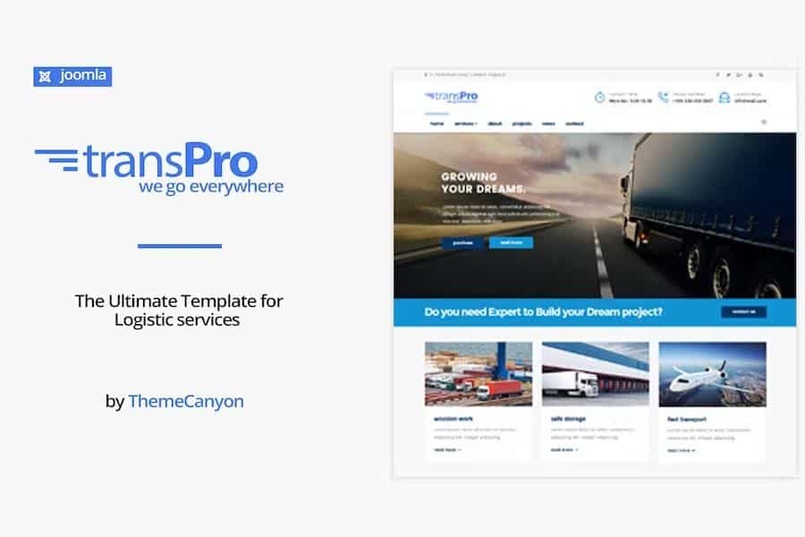 TransPro - Transport & Trucking Logistics Joomla Template