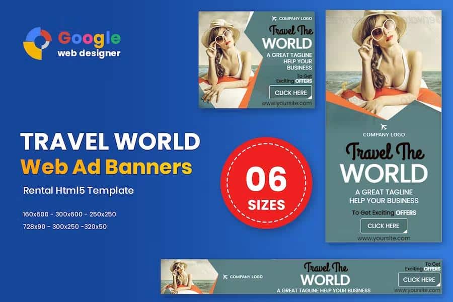 Travel World Banners HTML5 - GWD