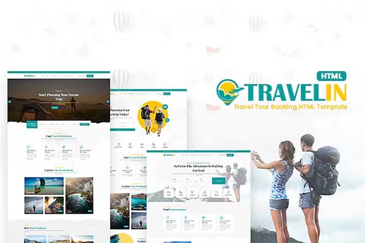 Product preview supplied for Travelin - Travel Tour Booking HTML Templates
