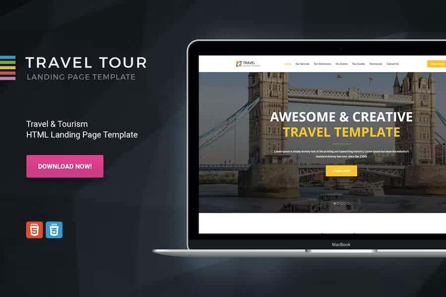 Travelly - Tourism & Agency HTML Landing Page