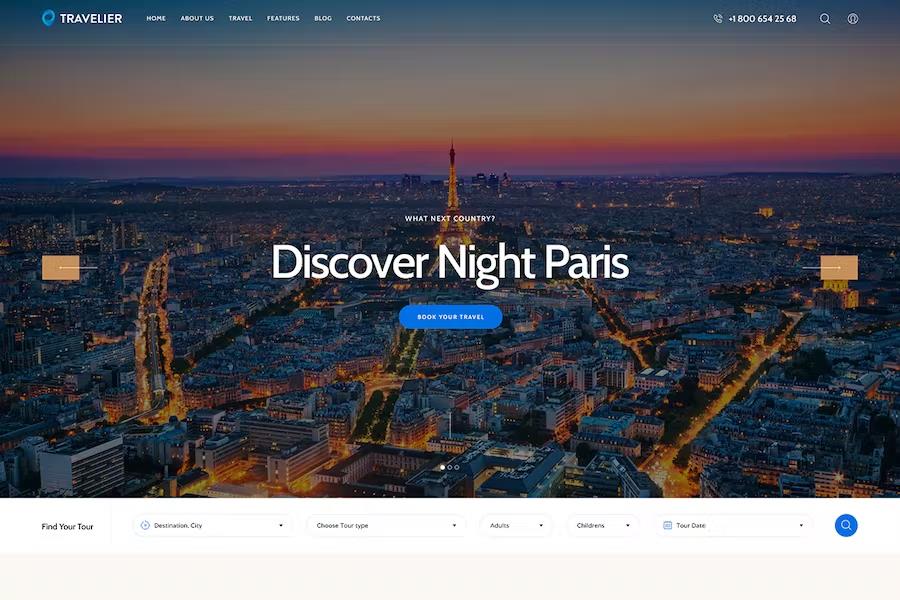 Travesia - A Travel Agency and Booking WordPress Theme