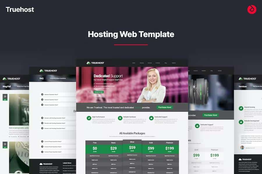 Truehost - Responsive HTML5 Hosting Template