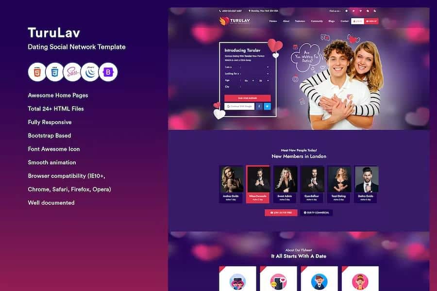 TuruLav - Dating Social Network Template