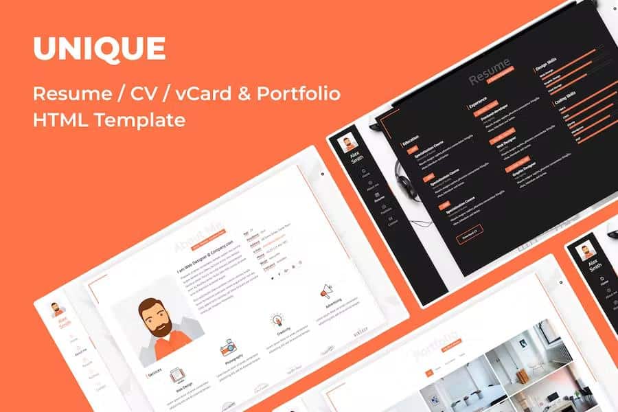 Unique Resume WordPress Theme
