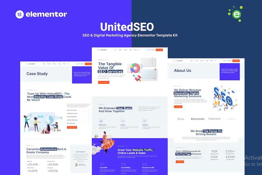 Preview image for UnitedSEO - SEO and Digital Marketing Agency Elementor Template Kit