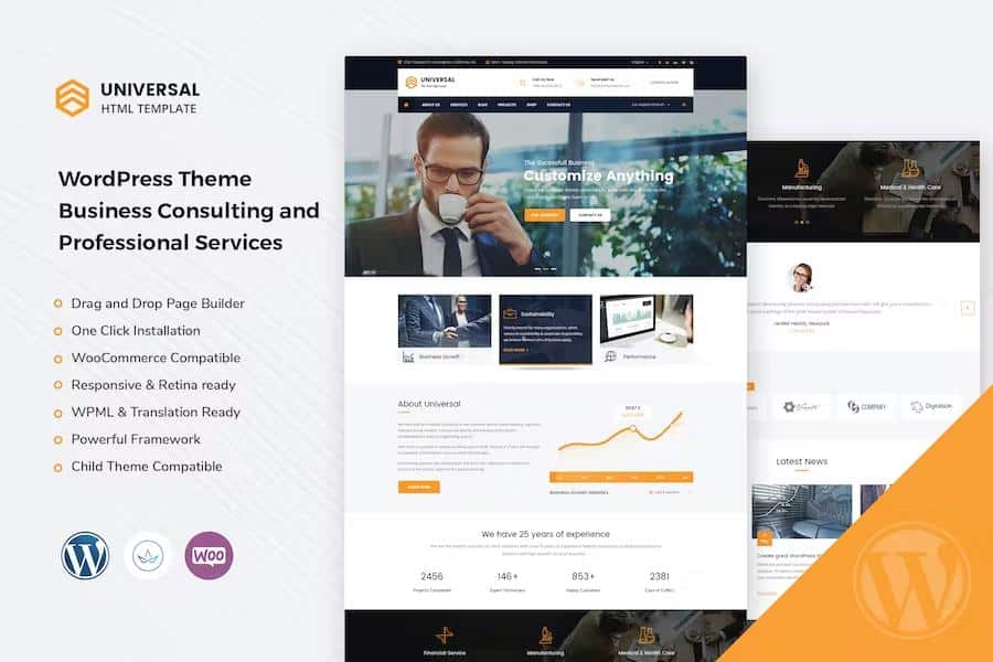 Universal - Business Consulting and Professional Services WordPress Theme