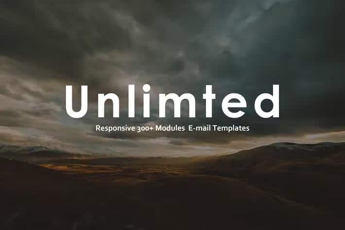 Unlimted Mail 300+ Modules - Responsive E-mail Template + Online Access