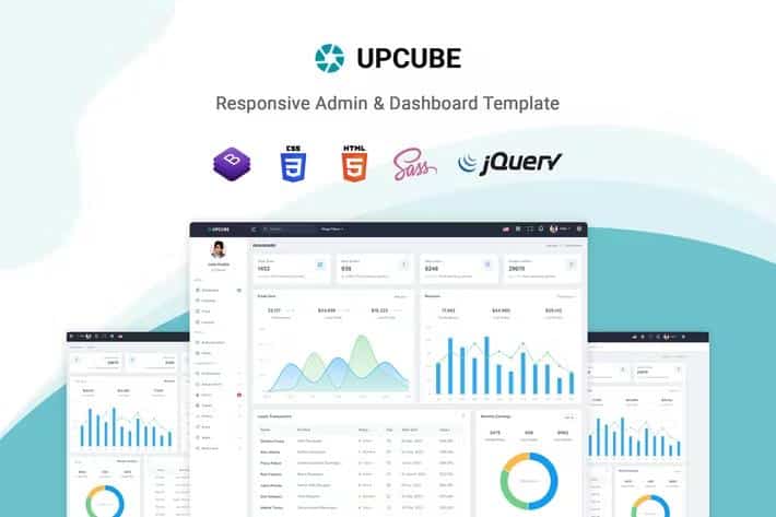 Product preview supplied for Upcube - Responsive Bootstrap Admin & Dashboard Template