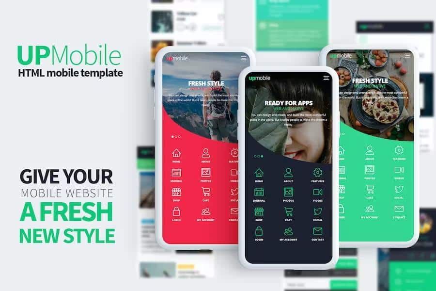 UpMobile HTML Mobile Template product preview