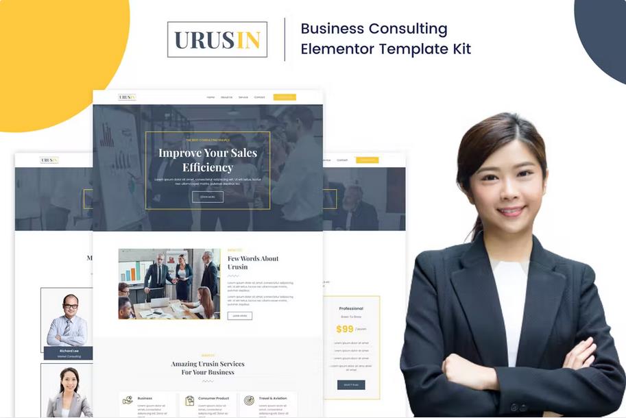 Urusin - Business Consulting Elementor Template Kit