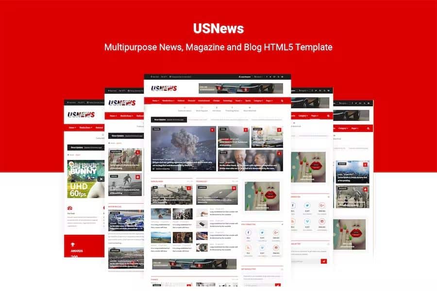 USNews - Multipurpose News, Magazine and Blog HTML5 Template