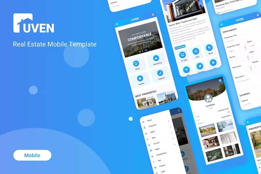 Uven - Real Estate Mobile Template