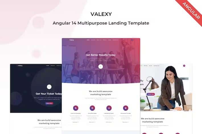 Valexy - Angular 14 Landing Template