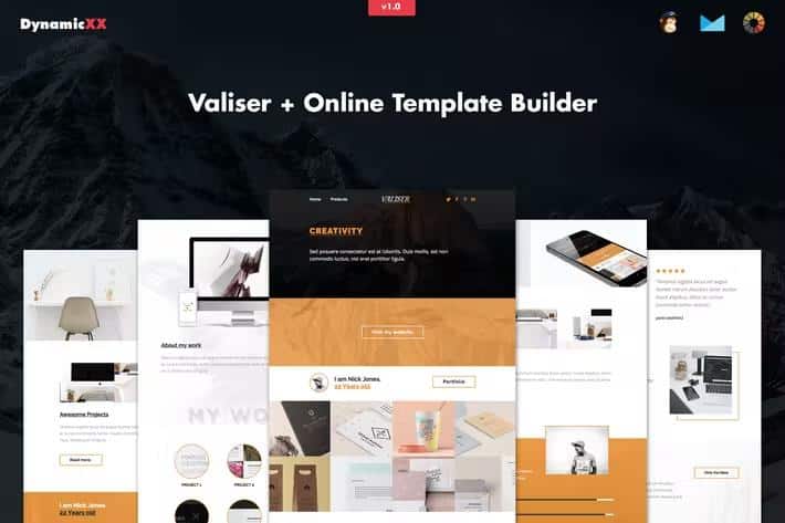 Valiser - Responsive Email + Online Template Builder product preview