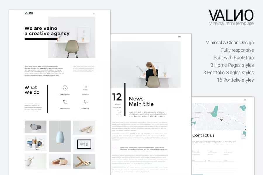 Valno - Minimal Creative Multi page Portfolio Template
