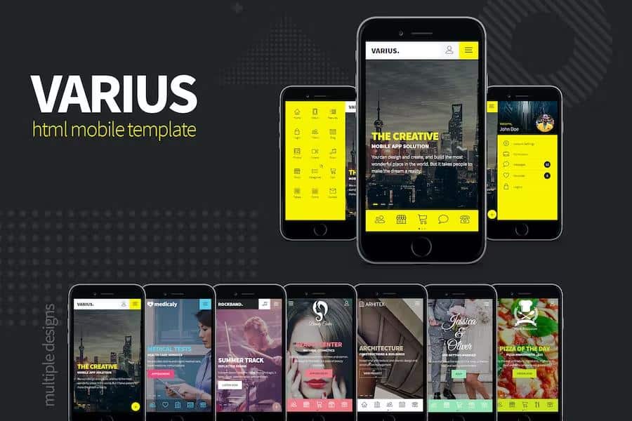 Varius - Mobile and Tablet Creative Template